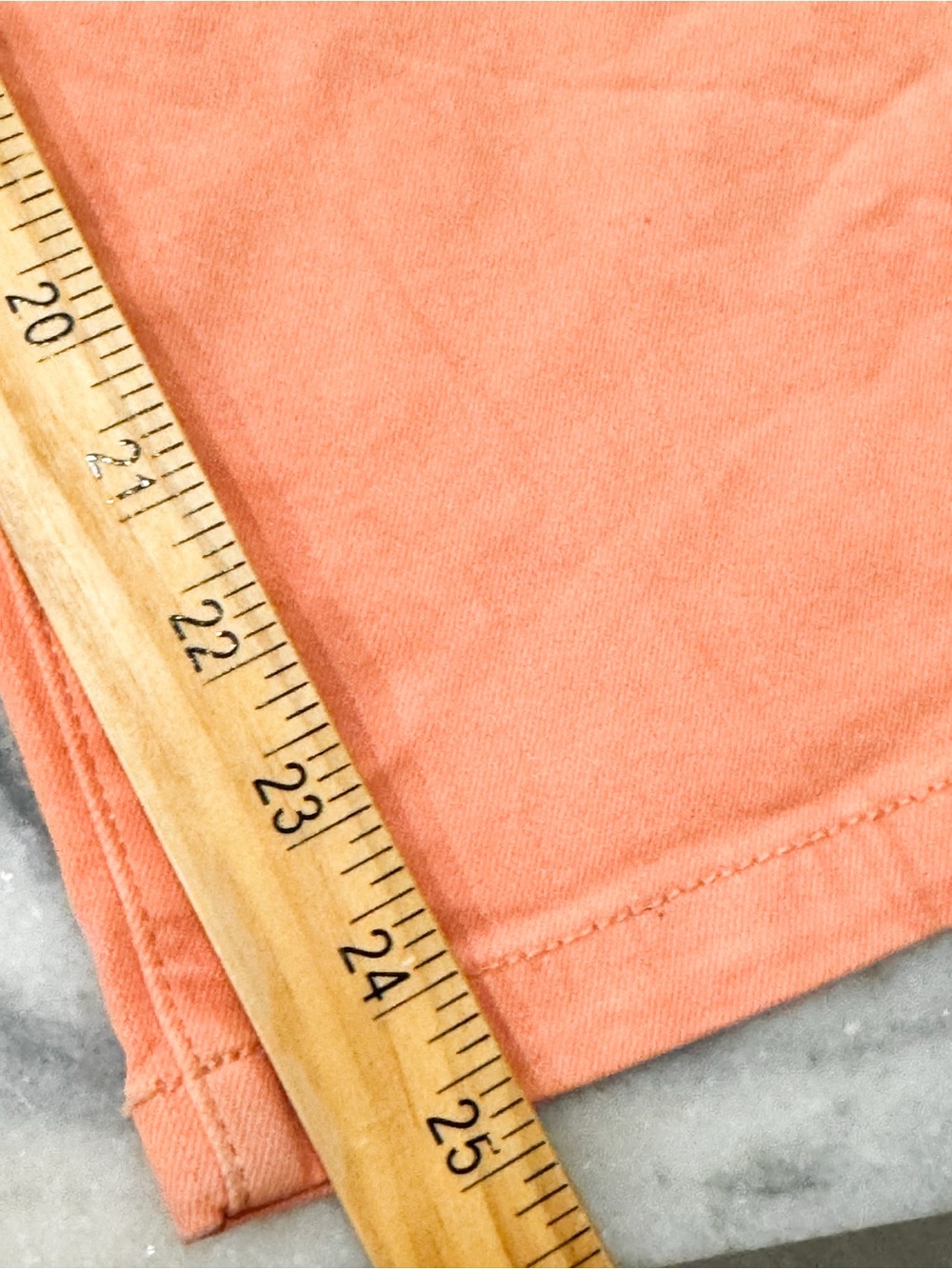 Pilcro Coral-Peach Cropped Skinny Jeans Stet Fit Sz 31 - Picture 8 of 8